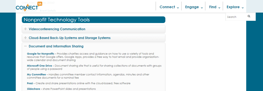 Nonprofit Technology Tools on ConnectVA