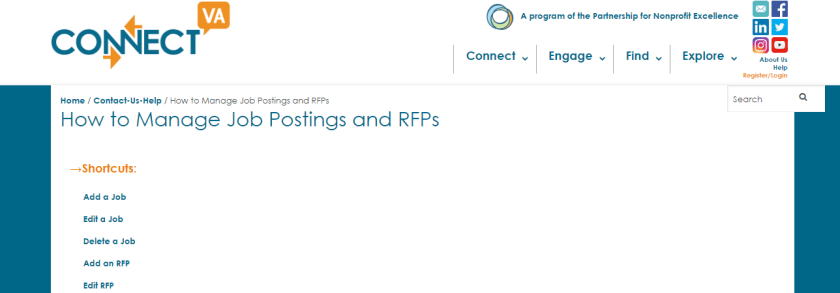 Using Anchors on ConnectVA